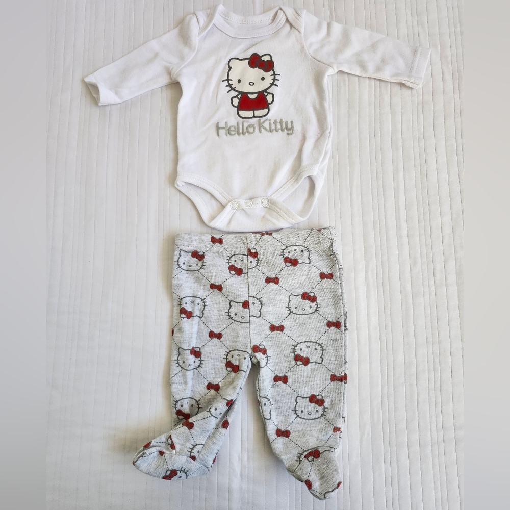 Hello Kitty White and Red Baby Onesie